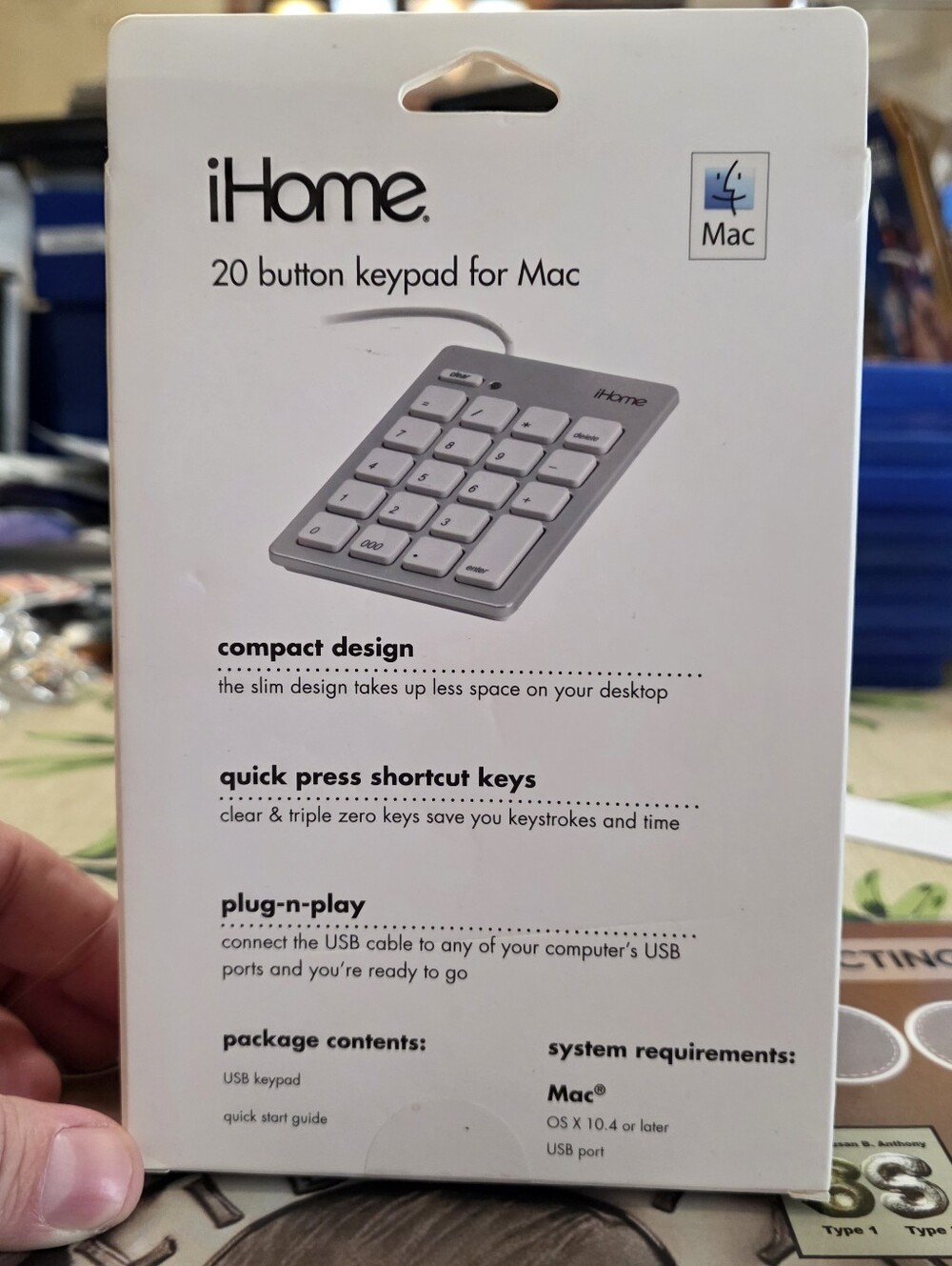 iHome 20 Button USB Keypad for Mac Numeric Keypad New in Box - Picture 2 of 2